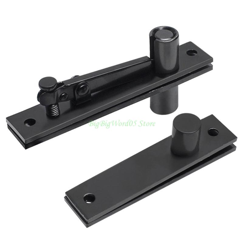 24TE 2Pcs Door Pivots Hinges 360/90 Degree Shafts Stainless Steel Pivots Hinge
