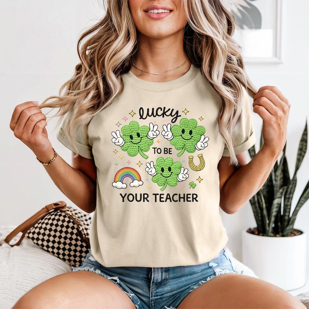 Comfort Colors Unisexs St Patricks Day Teacher Tshirt Lucky To Be Your Teacher