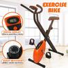 Oranje+Zwart Opvouwbare Cardio Indoor Cycle LED Display Dynamische Fiets Hometrainer Spinning Fiets Training Apparatuur 40*65*110cm