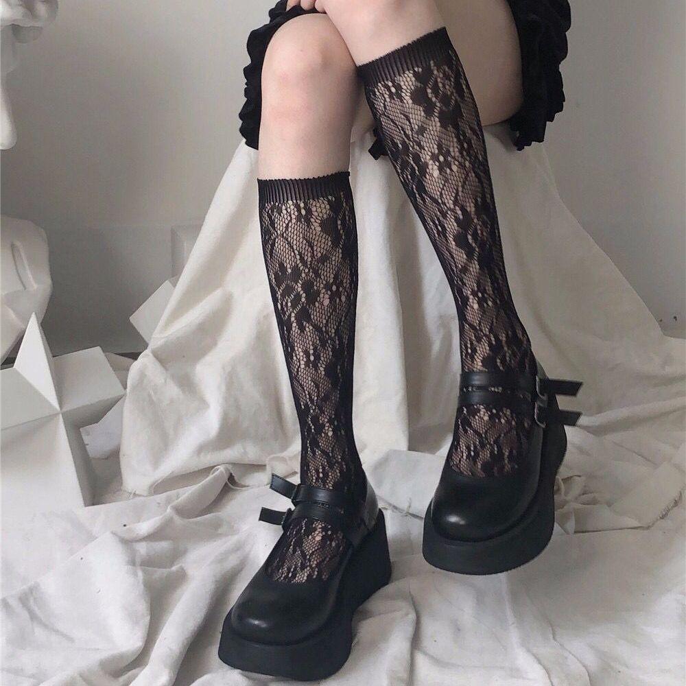patterned knee high hosiery