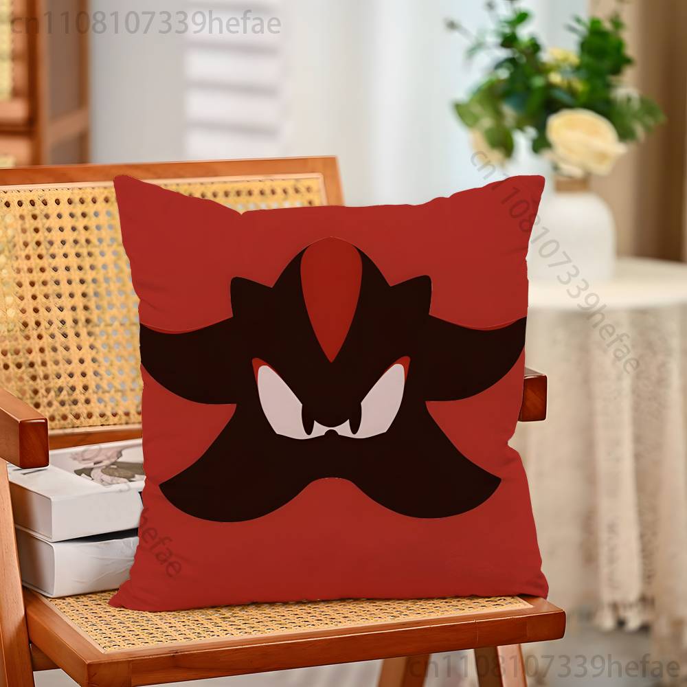 Shadow The HHedgehog Throw Pillow Case For 45x45cm55x55cm30x30cm For Home Bedroom Decoration And Protector