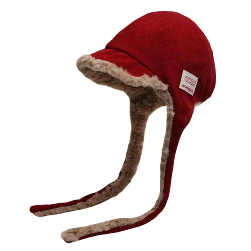 Полезная Утолщенная Шапка-Наушники Защита от Холода Ветрозащитная Флисовая Кепка Удобная Теплая Термо-Шапка для Активного Отдыха Велоспорта красный