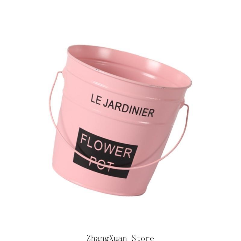 3XUF Miniature Metal Flower Pot Outdoor Indoor Use Decorative Container For Plant Replacement Stand Bucket