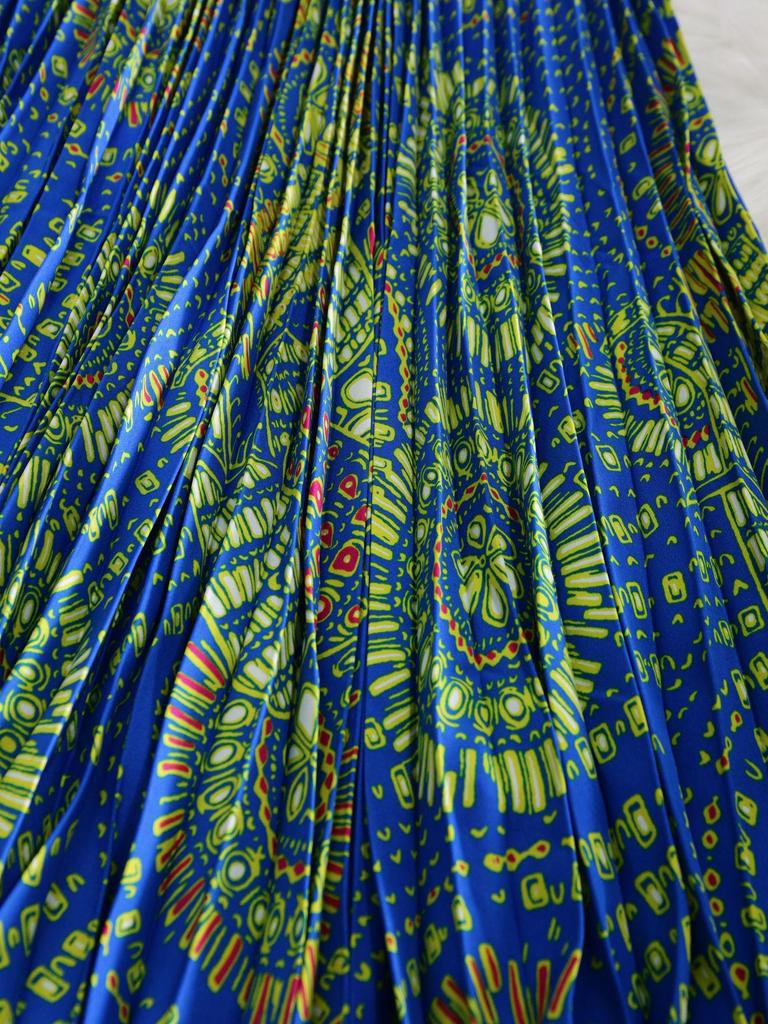 Japanese-Korean Chiffon Pleated High Waist Skirt - Comfortable, Casual, Slimming, Wide Hem Long Skirt