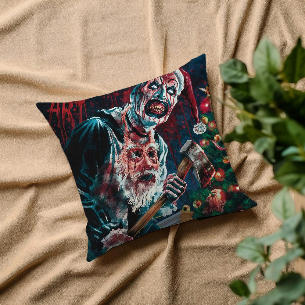 T-Terrifier cushion cover Square Sofa Cushion Cover Casual Skin-Friendly Comfortable Film Pillow 3 Horror Cover