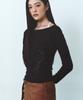 Deuleongkeutegseuteu [Woman] Hotfix Off Shoulder Long Sleeve Black