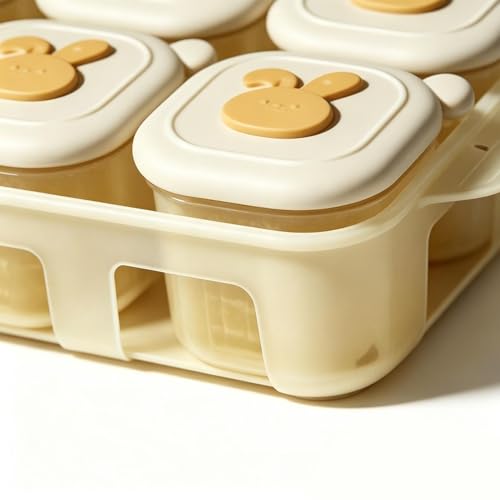 Taca na kostki lodu z pokrywką Pojemnik do przechowywania w zamrażarce klasy spożywczej Forma na puree z jedzenia dla niemowląt, zupę, bulion Organizer na mleko matki do domowej kuchni