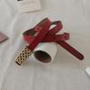 Womens Genuine Leather Skinny Belt For Dress And Coat Fashion Accessories For Winter Season