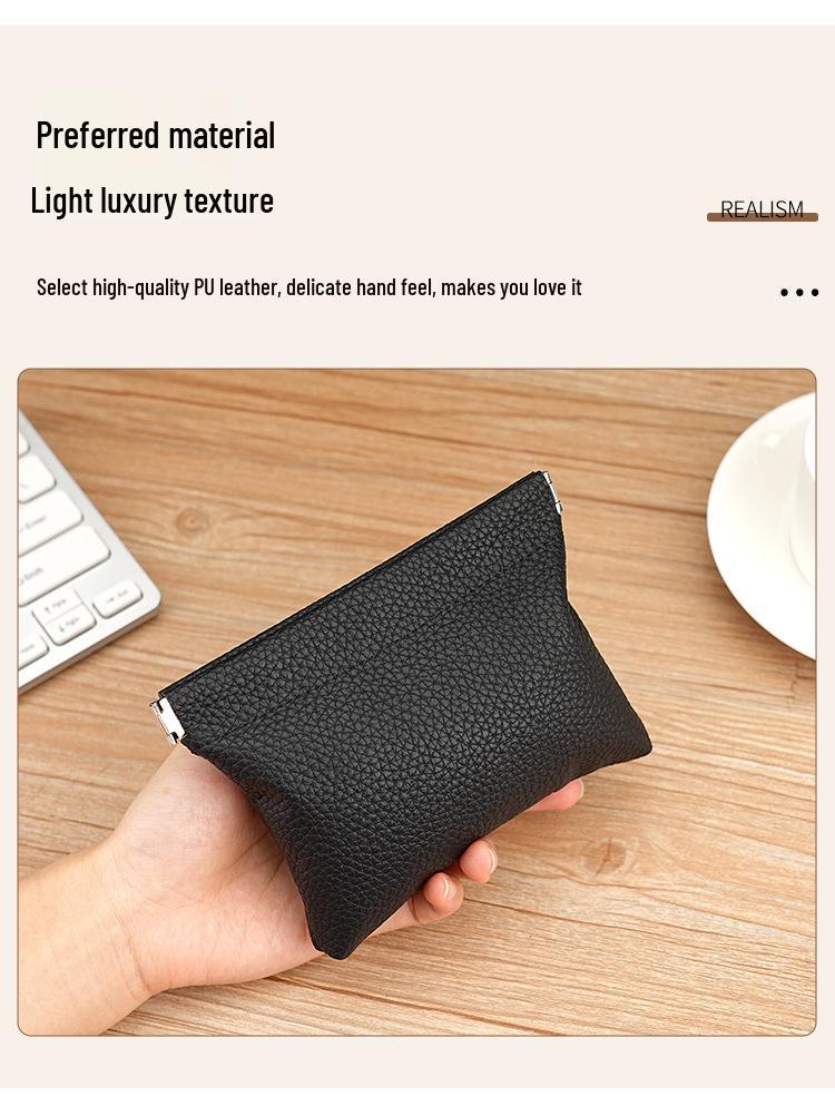 Lychee Pattern Mini Coin Purse: Women's Spring Closure Pouch for Coins, Keys, Cards, and Lipstick.