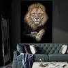 Dark Background Lion Portrait Tapestry, Cool Majestic Wild Animal Print Wall Art for Bedroom Living Room Dorm Apartment Decor