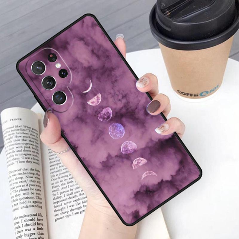 Moon Star Cloud Night Phone Case Cover For Samsung Galaxy S24 S25 Ultra S21 S22 Ultra S10E Note 10 Plus Note 20 FE S23
