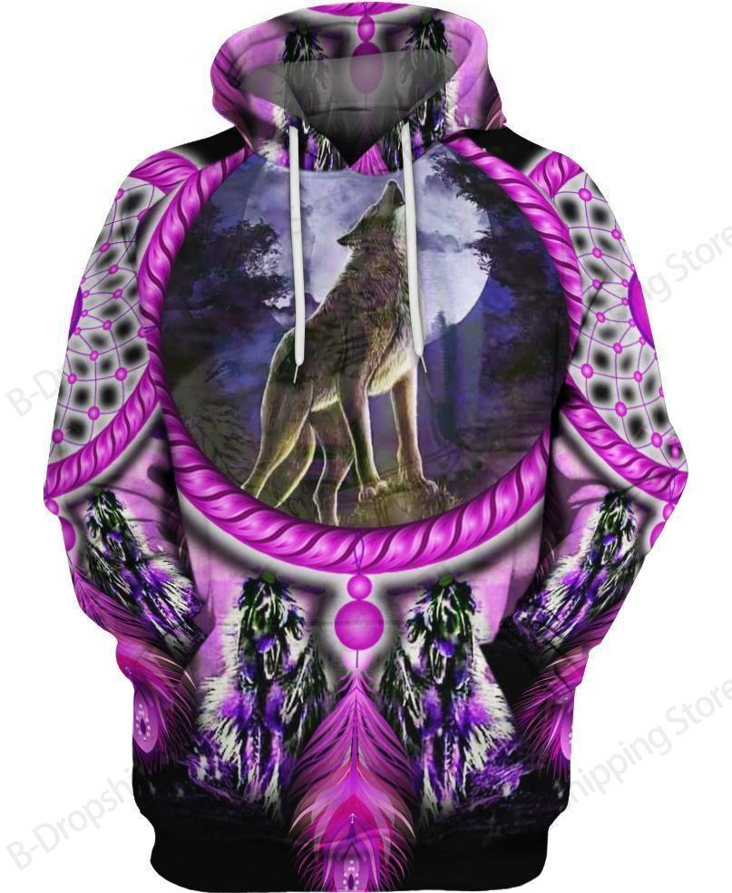 Native Wolf Pattern Culture 3d Print Hoodie Men Women Fashion Long Sleeve Hoodies Vintage Coat Men Sweatshirt Unisex Clothes NEW