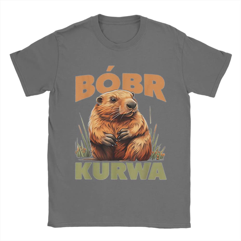 Bober Kurwa Cute Cartoon Meme Printed TShirt Summer Harajuku TShirt Unisex Women Cotton Round Neck Plus Size Clothes Short Sleeve