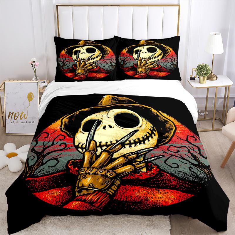 3pcs JACK IS BACK Quilt Cover Set (1 Quilt Cover + 2 Pillowcases Without Pillow Core), High-Definition Printing for Home and Dormitory.B053