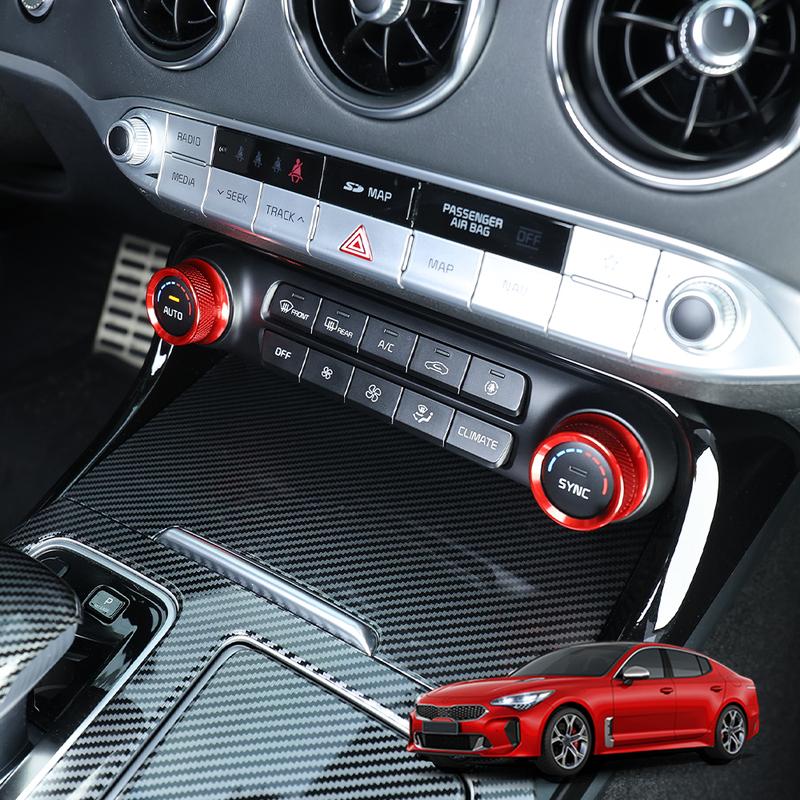 Automotive Interior Trim Aluminum Alloy Material Air Conditioner Rotation Cover Trim For Kia Stinger 2018    LHD RHD