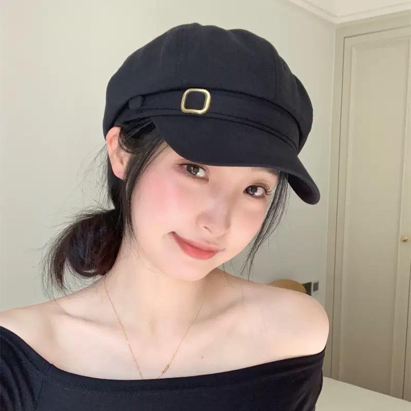 

Women s Summer Retro Breathable Beret: Slimming Korean Style Octagonal Hat M (56-58cm)