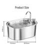 Fontaine à eau automatique pour chat en acier inoxydable de 3,2 L avec filtration