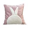 45x45cm Handmade 3D Plush Rabbit Pillowcase Ins Popular Embroidered Sofa Cushion Cover Cozy Bedroom Decorative Pillow Cover
