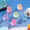 6Pcs Cute Mini Realistic Luminous Penguin Miniatures Figurines Resin Crafts Car Room Tabletop Gardening Ornaments Decoration