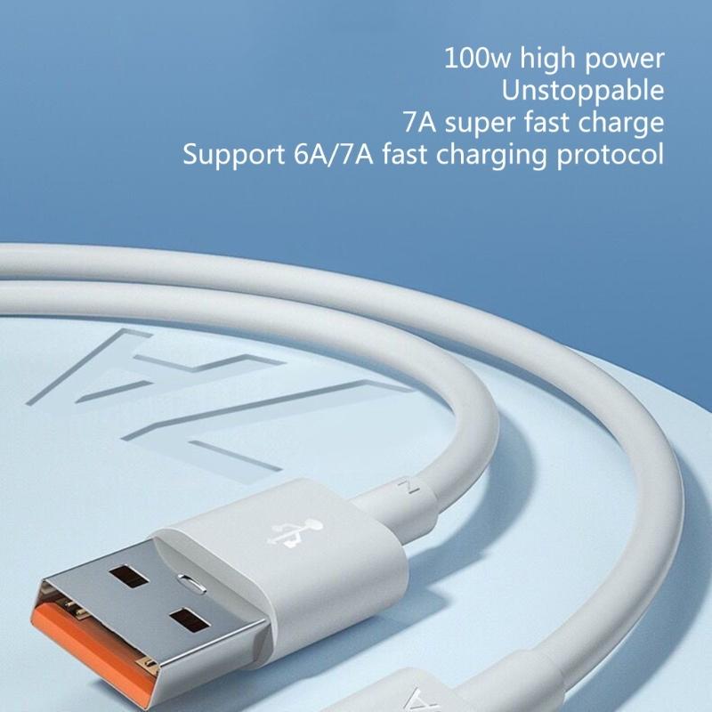 USB Type C Cable Fast Charging 7A High Current Charging for Mobile Phone Type-C Devices Charging Cord Accessories