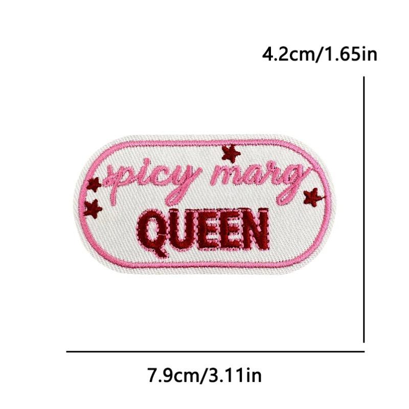 10PCS Letter Embroidery Patch Iron On Thermoadhesive Patches Slogan Badge for DIY Clothing Jacket Backpack Decor Applique 1#, 1pc