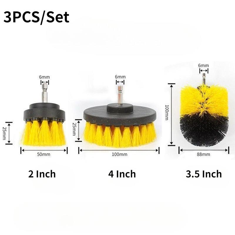 Electric Drill Brush Head Cleaning Tool for Bathroom Surfaces, Tub, Shower, Kitchen Care, and More