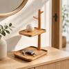 Two-Tier Tabletop Storage Organizer Elegant Tiered Tray Stand Easy to Clean