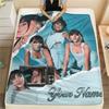 1PC Custom Name Aitana Patterned Flannel Blanket Suitable For All Seasons for Home Decor Warmth and Comfort Gifts Holiday Present -HE87