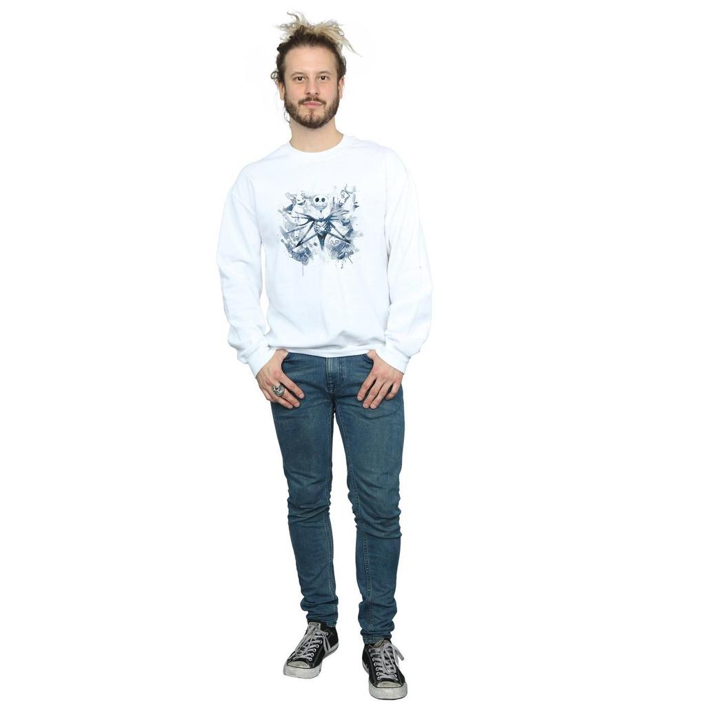 Disney Mens Nightmare Before Christmas Paint Spray Carers Sweatshirt