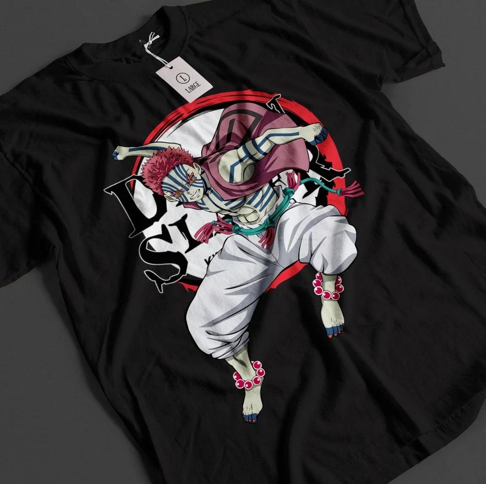 Demon Slayer Shirt Akaza Upper Moon 3 TShirt Tanjiro Kimetsu No Yaiba S