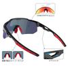 Polarized Cycling Sunglasses for Men and Road Bike Sports TR90 Mountain Bike MTB Glossy Black Red [HAAYOT] Women, Sunglasses, 5-Lens Frame,