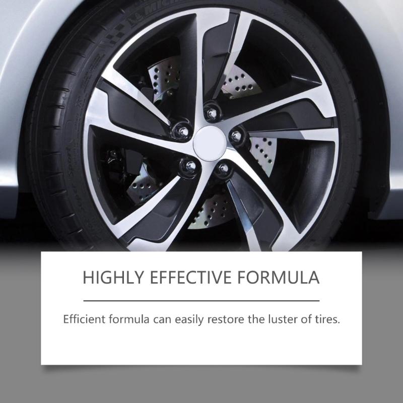 120ml Car Coating Black Wet Look Tire Polisher Shine Dressing Tire Dressing Sprayer Polishing Brightener