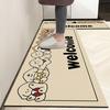 Kitchen Floor Mat Cute Style Cartoon Puppy Long Strip Decorative Carpet Non-slip Oil-proof Foot Mats Pvc Leather Waterproof Rug