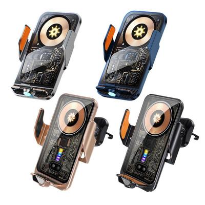 Support de téléphone pour voiture Chargeur sans fil 66W Clips d'aération de voiture Rotation à 360 degrés Accessoires pour téléphone portable Chargeur de voiture Charge rapide