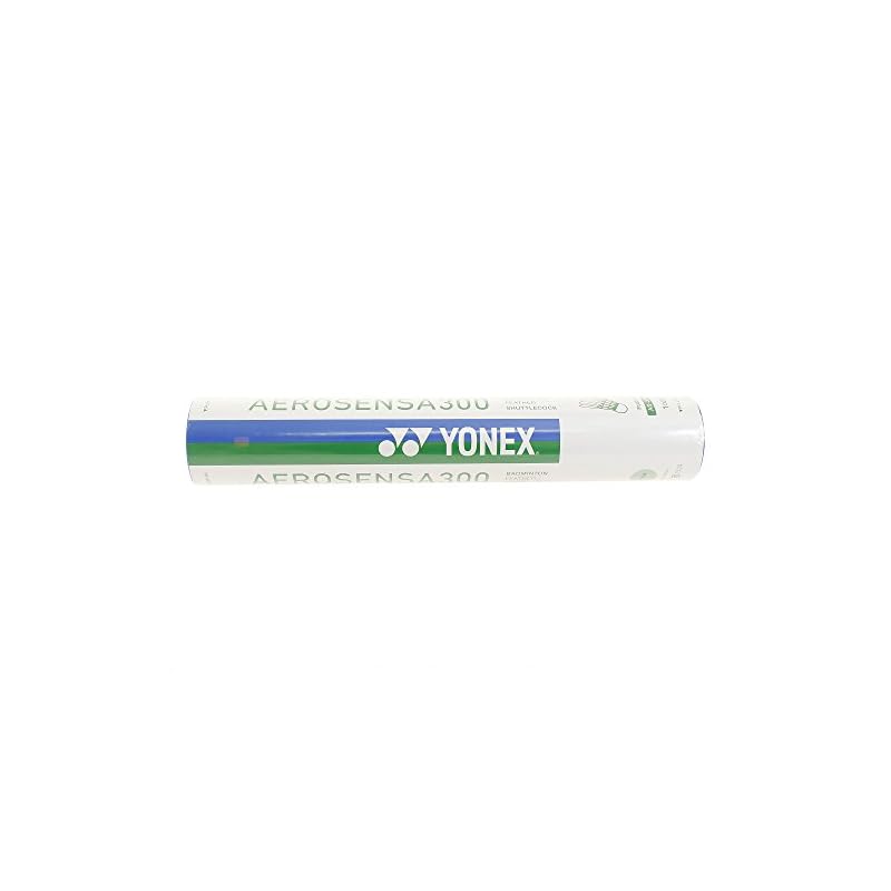 Yonex AeroSensor 300 Badminton Shuttlecocks, Feather Shuttlecocks, 12-pack, Temperature Indicator Number 3 (Optimal Temperature 22-28°C), AS300