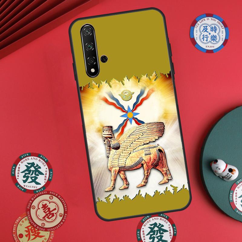 Lamassu Assyrian Winged Lion For Huawei Nova 12s 7i 8i 11i 12i Y73 Y70 Y90 Y60 Y72 Y61 Y91 9 10 SE P30 Pro P40 Lite Case