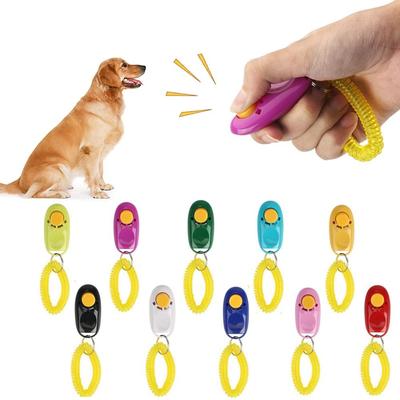 New Pet Cat Dog Training Clicker Dogs Clicker Toys Aid Too Adjustable Wrist Strap Sound Key Chain Dog