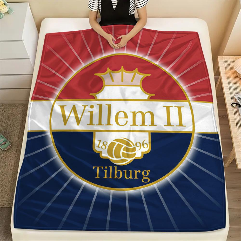 Willem II Tilburg Flannel Blanket, High quality Comfortable for All Seasons, Home Decor, Warmth and Comfort