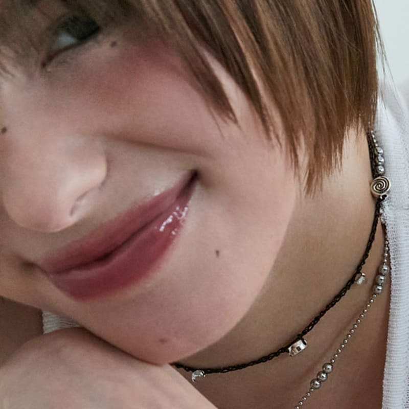 apple pie order Crochet Spiral Beads Choker.(3color)