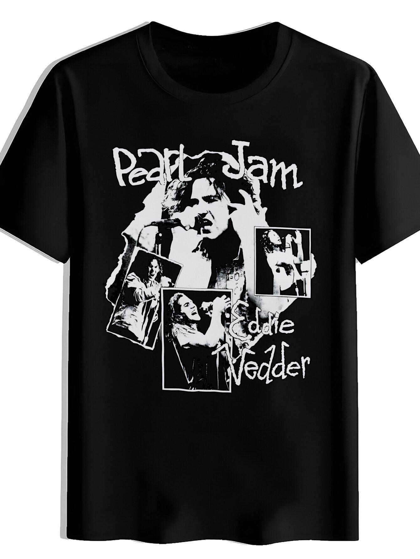 Retro Rock Band Graphic T-shirt - Black Crew Neck Short Sleeve S