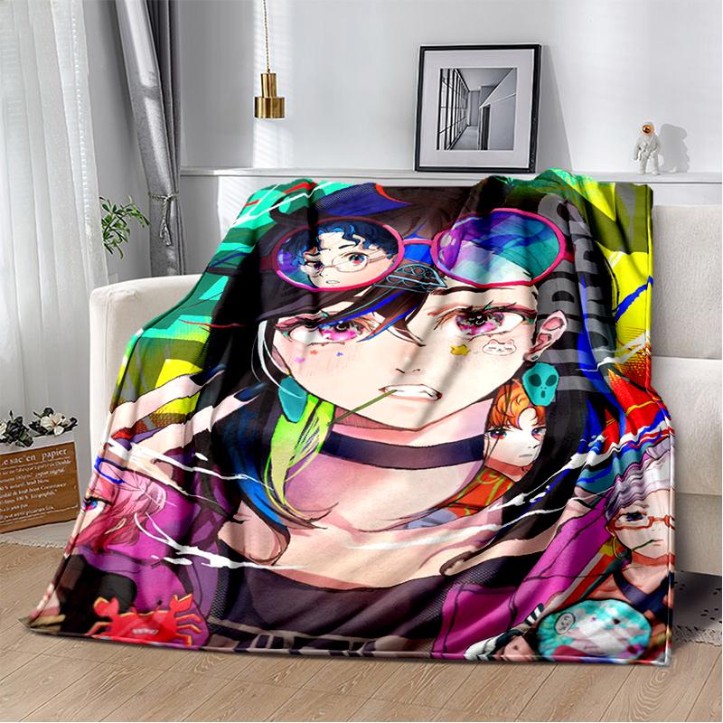 3D DAN DA DAN Anime Cartoon Blanket,Soft Throw Blanket for Home Bedroom Bed Sofa Picnic Travel Office Cover Kids Gift