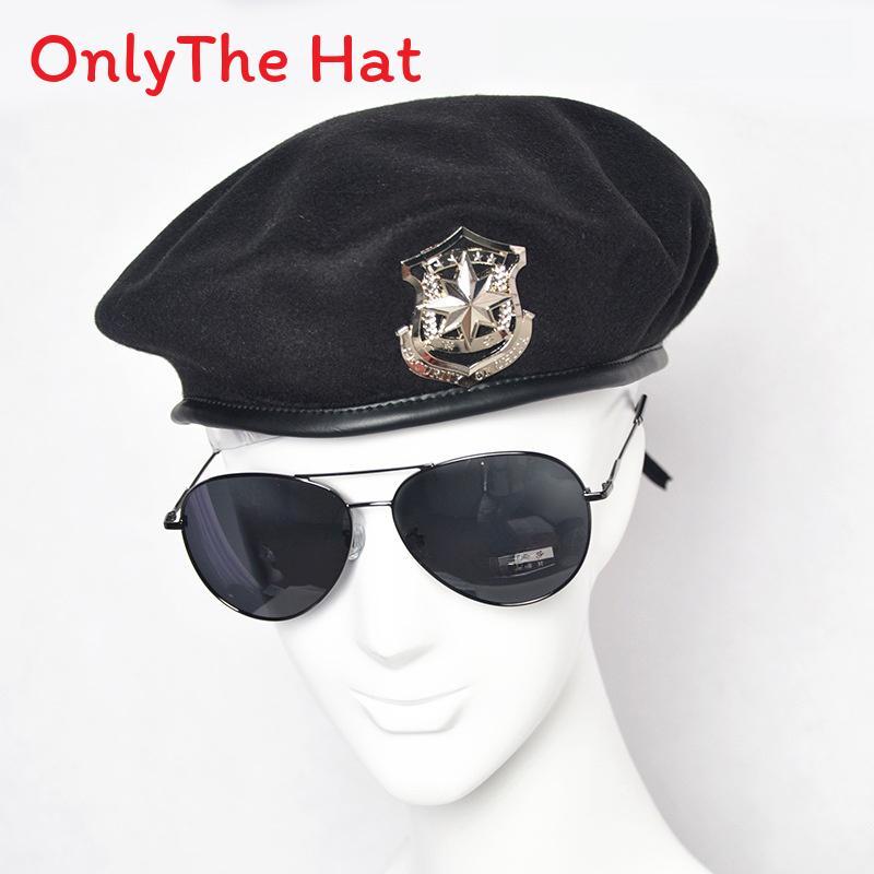 Marvel Logo Wool Beret Hat With Retro British Style And Uv Sunshade For Adults