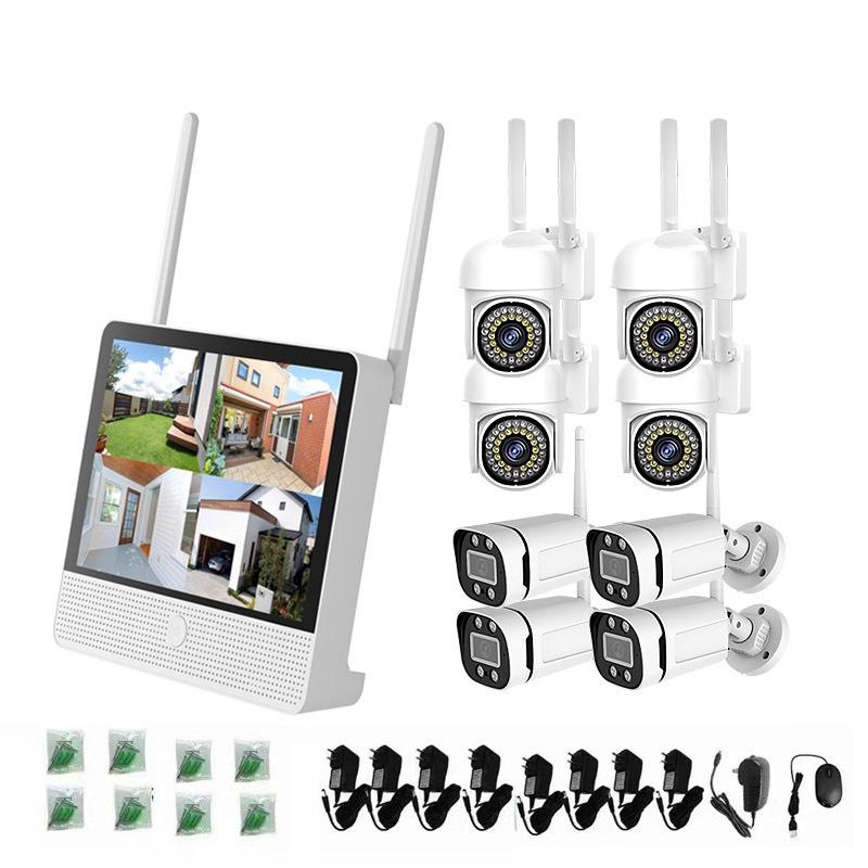 Wireless Outdoor HD Surveillance Camera Kit with Night Vision & Display Screen