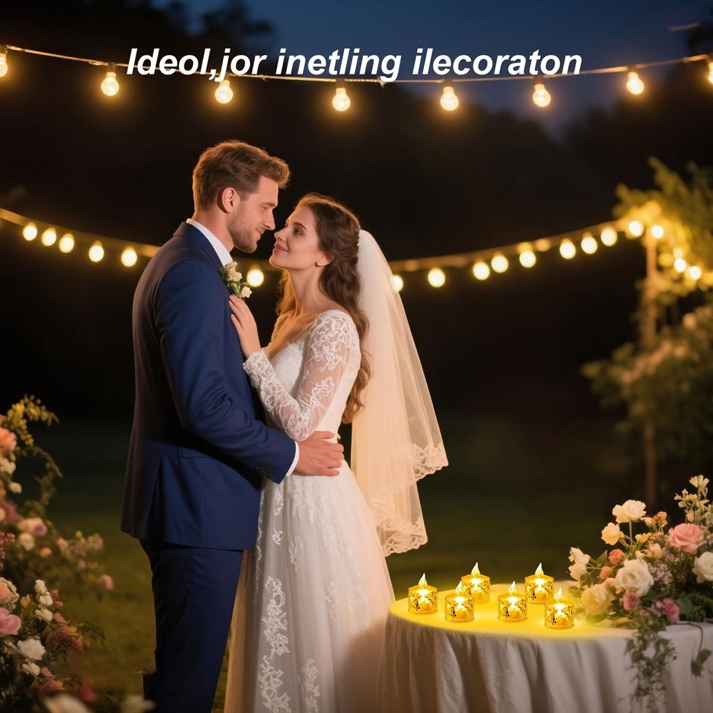 3PCS Flameless LED Light Candle LED Crystal Candle Light Electronic Night Lamp Dating Party Holiday Home Wedding Decoration
