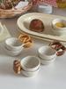 Creative themed restaurant ceramic dishes, coffee bean spoons, French sticks, wrapped dishes, salty and alkaline dishes