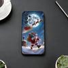 Christmas Santa Claus Phone Case Black Silicone Soft For Samsung S25,S24,S21,S22,S23,S30,Ultra,S20,Plus,Fe,Lite