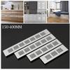 60mm Ventilation Grille Aluminium Rectangular Cabinet Wardrobe Air Vent Grille Ventilation-Cover For Wardrobes Shoe Cabinets