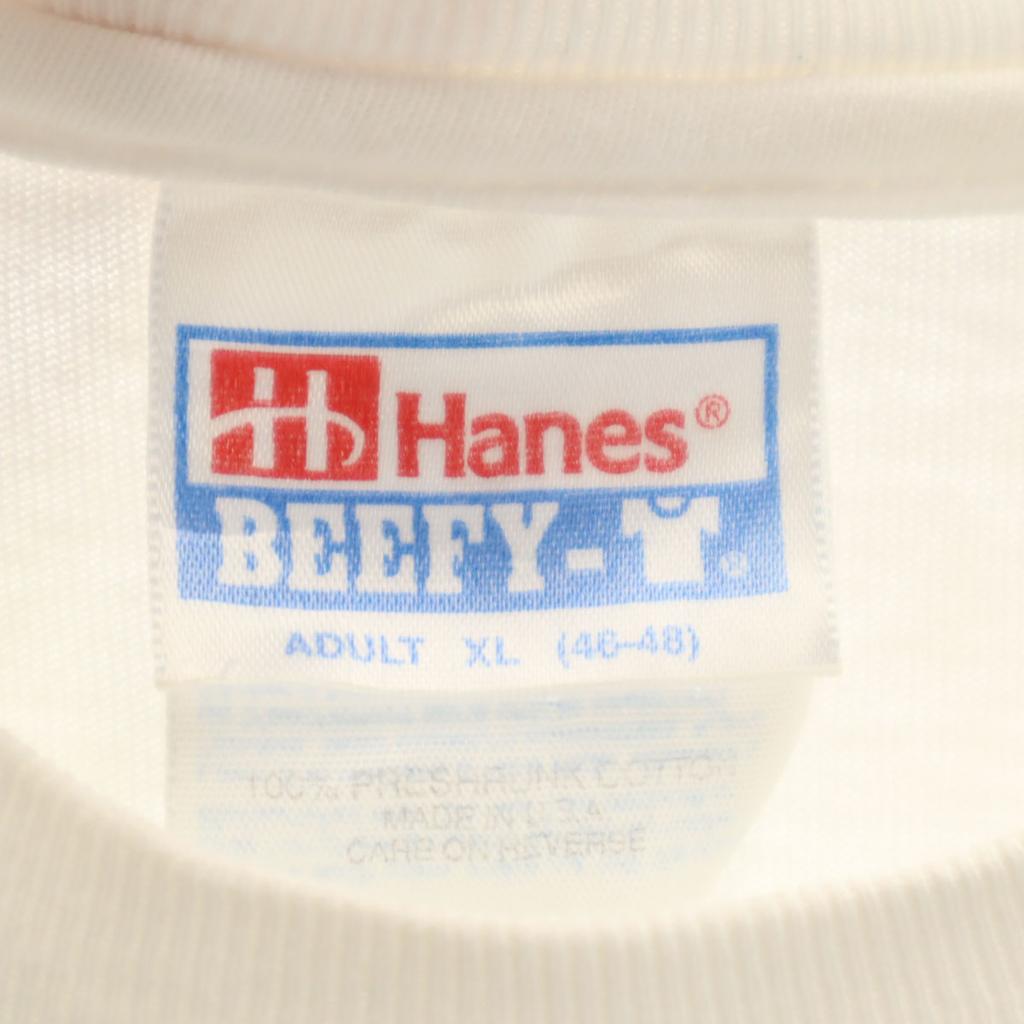Hanes 90s Made in USA Old Dog Dog Pattern Short sleeve T-shirt XL BEEFY-T Men's Used