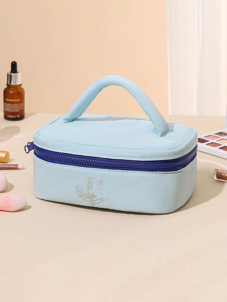 Large-capacity Makeup Bag, Skin Care Products, Toiletries Bag, Travel Hand-held Bag with Zipper, Portable Storage and Sealed