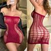 Hot Sexy Heart Fishnet Dress Woman Sexy Lingerie Fancy Bodysuit Lace Underwear Erotic Bodystockings Porn Outfits Night Queen Set